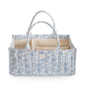 Mushie Diaper Caddy - Blue Flowers